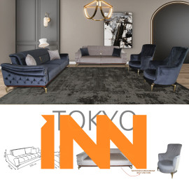 TOKYO SOFA SET PIECE LIVING ROOM CHAIR FOR HOME FROM FACTORY WHOLESALE